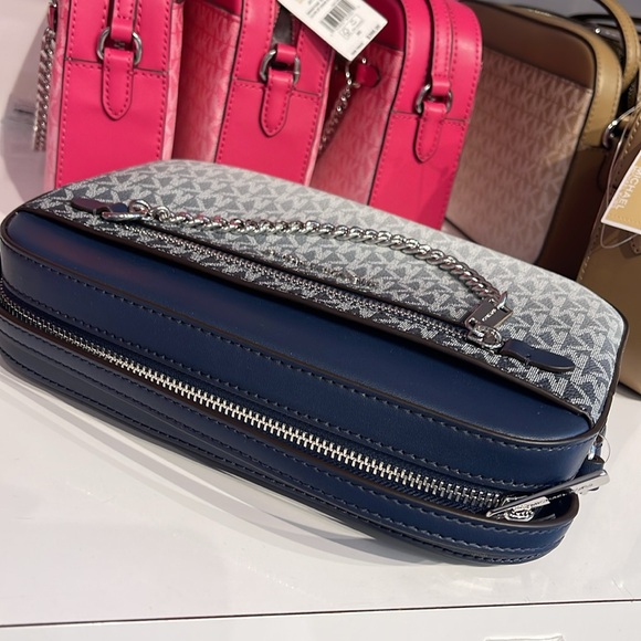 Michael Kors Jet Set Item Large Ombré EW Signature ZP Chain XBody Logo Crossbody - Picture 8 of 14